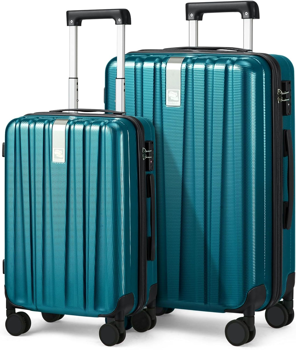 20 Inch Expandable Carry on Luggage 22X14X9 Airline Approved Lightweight PC Hard Shell Suitcases with Wheels Tsa Luggage Rolling Suitcase Travel Luggage Bag for Weekender(Cuba Sand Pink)