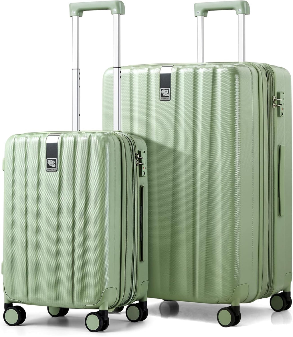 20 Inch Expandable Carry on Luggage 22X14X9 Airline Approved Lightweight PC Hard Shell Suitcases with Wheels Tsa Luggage Rolling Suitcase Travel Luggage Bag for Weekender(Cuba Sand Pink)
