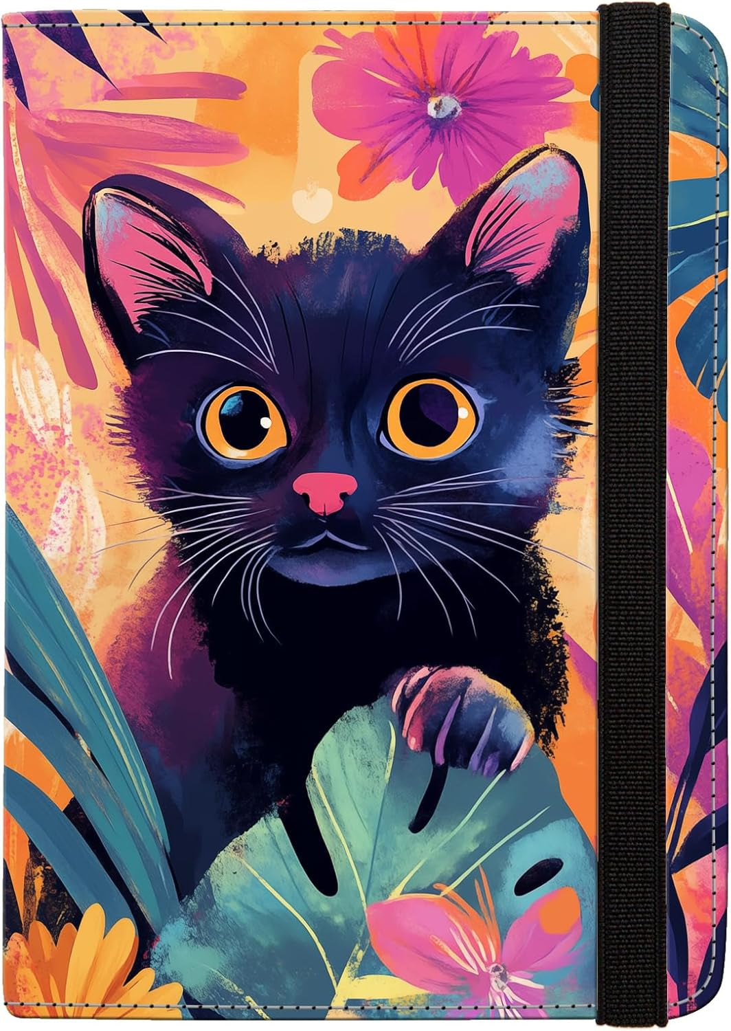 Airtag Passport Holder,Cute Travel Wallet RFID Blocking Anti-Lost Travel Essentials Family Passport Protector Case Credit Card Slots for Women(Eiffel Tower(With Airtag Holder))