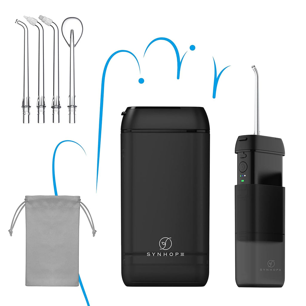 Water Flosser [Mini Cordless Portable] Oral Irrigator Water Teeth Cleaner Pick, Telescopic Water Tank, 3 Modes & IPX7 Waterproof, Home & Travel Water Flossers for Teeth, Braces Bridges Care