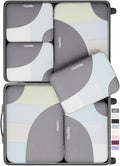6 Set Packing Cubes for Travel, 3 Various Sizes(Large,Medium,Small), Luggage Organizer Bags for Travel Accessories Travel Essentials, Travel Cubes for Carry on Suitcases (Cream)