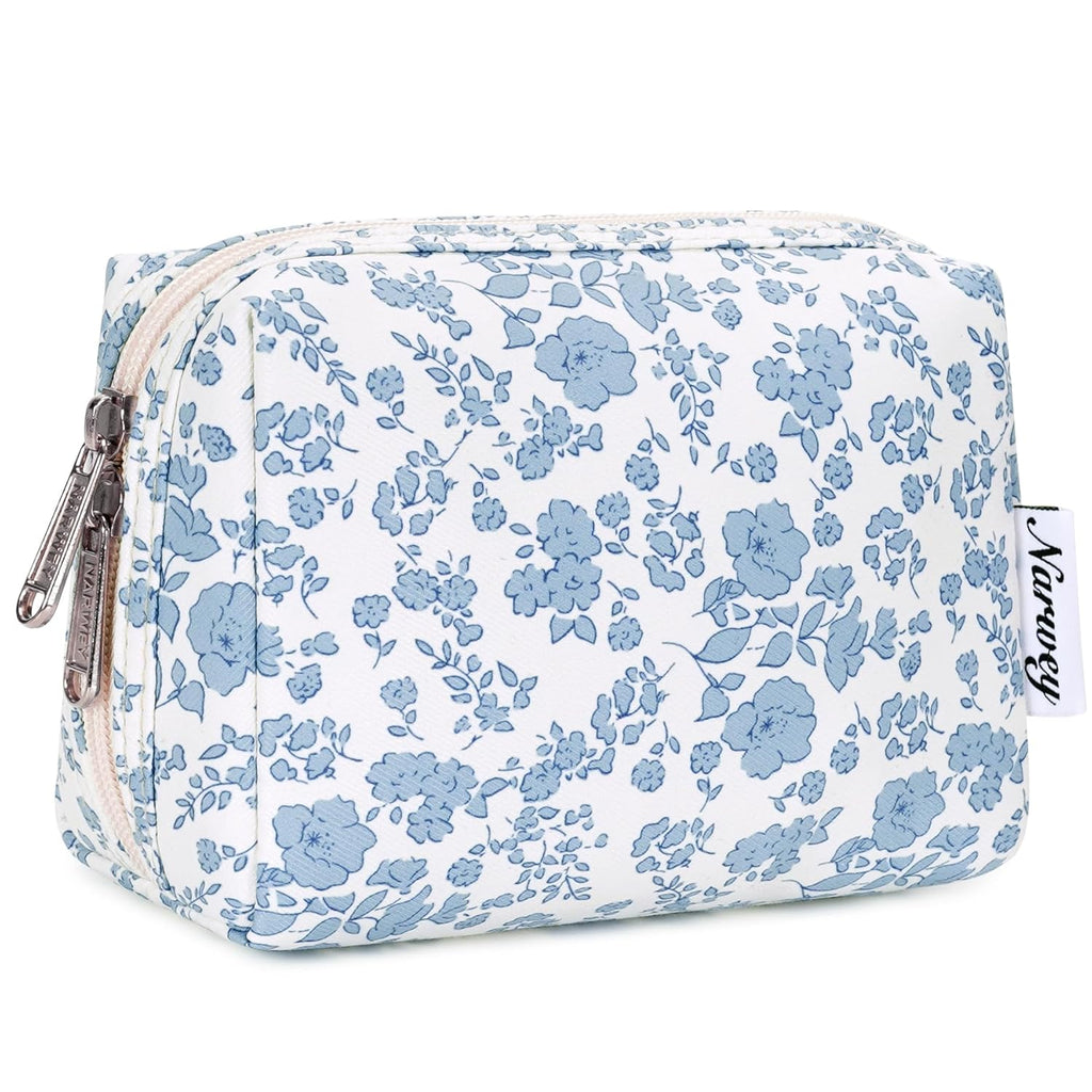 Checkered Makeup Bag Travel Cosmetic Bag Organizer Toiletry Bag Make up Bags with Compartments for Women Girls (Large, Light Checkerboard)