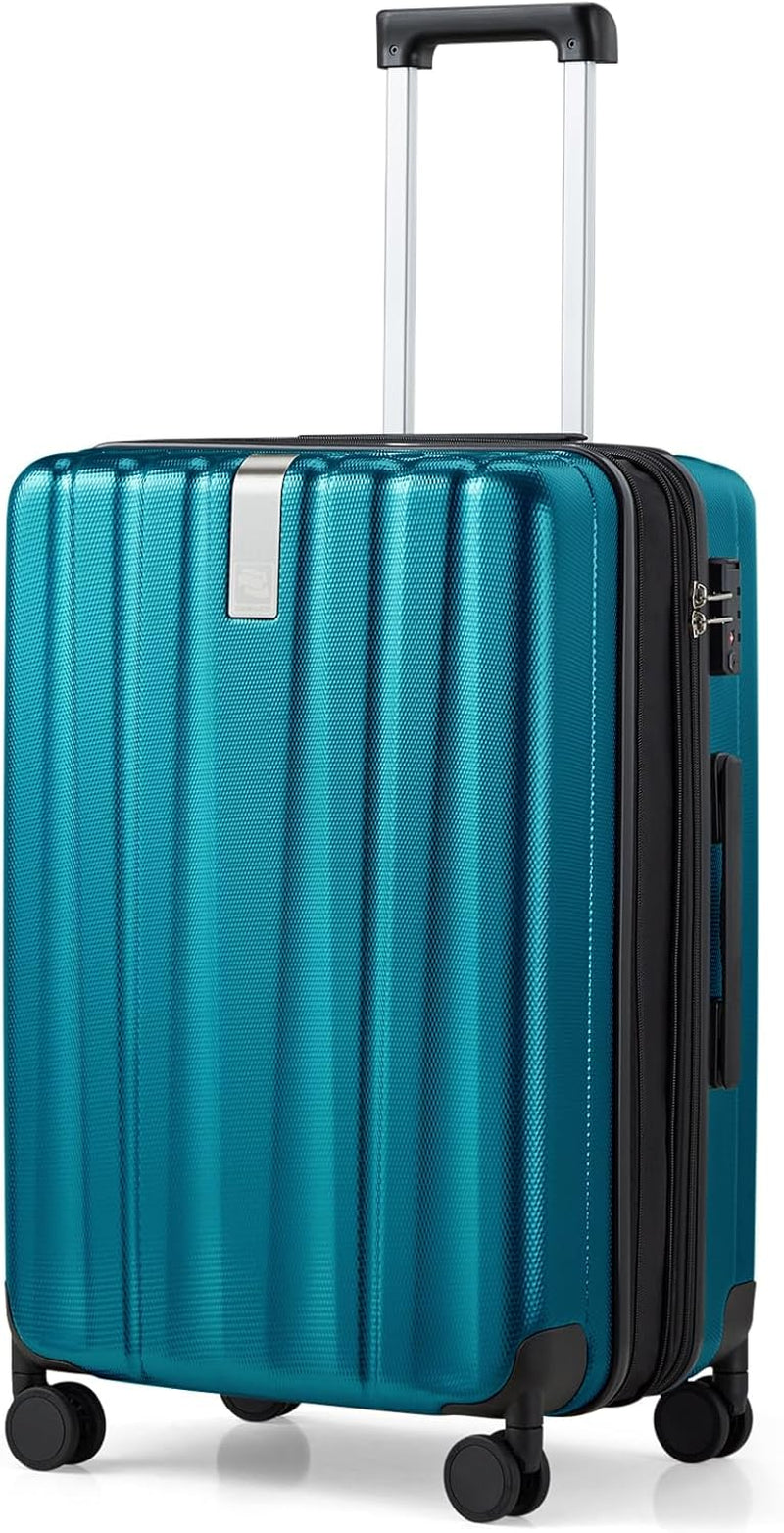 20 Inch Expandable Carry on Luggage 22X14X9 Airline Approved Lightweight PC Hard Shell Suitcases with Wheels Tsa Luggage Rolling Suitcase Travel Luggage Bag for Weekender(Cuba Sand Pink)