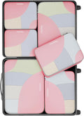 6 Set Packing Cubes for Travel, 3 Various Sizes(Large,Medium,Small), Luggage Organizer Bags for Travel Accessories Travel Essentials, Travel Cubes for Carry on Suitcases (Cream)