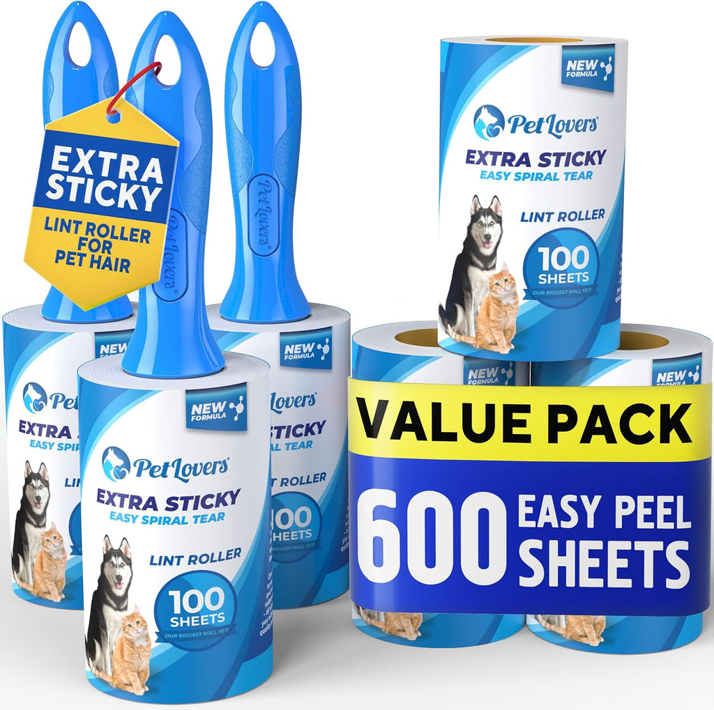 Mini Lint Roller Travel Size 50 Sheets – Compact Pet Hair Remover for Dog and Cat Fur. Lightweight Design Ideal for Clothes Furniture and Car. Perfect for Quick and Easy on the Go Cleaning