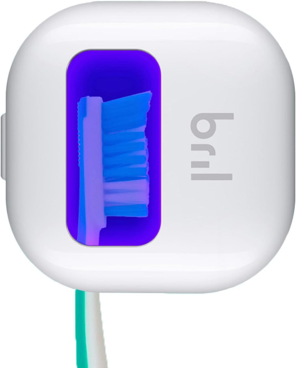 UV-C Toothbrush Sanitizer, Portable Cleaner, Travel Cover, Magnetic Holder, and Rechargeable Case for Any Size Toothbrush, White