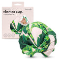 Luxury Shower Caps for Women Reusable Waterproof - Flexi Satin Lined, Large Shower Cap for Men, Non-Slip, Quick-Dry, Adjustable, Stylish Hair Cap for Long & Short Hair - Terracotta Checker