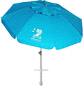 7Ft Heavy Duty High Wind Beach Umbrella Parasols with Sand Anchor & Tilt Sun Shelter, UV 50+ Protection Outdoor Sunshade Umbrellas Carry Bag for Patio Garden Pool Backyard Stripe Blue