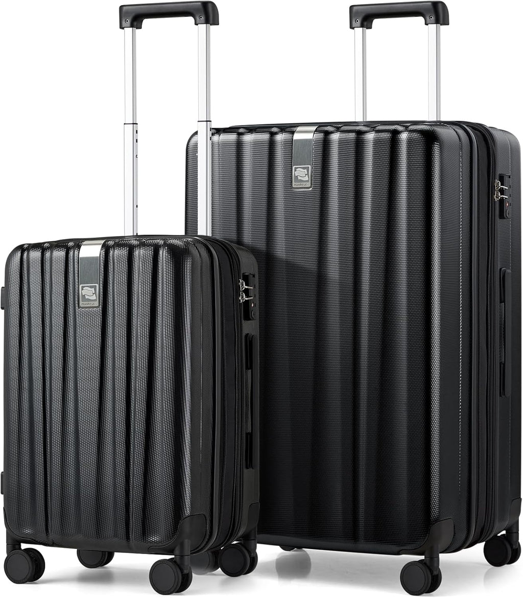 20 Inch Expandable Carry on Luggage 22X14X9 Airline Approved Lightweight PC Hard Shell Suitcases with Wheels Tsa Luggage Rolling Suitcase Travel Luggage Bag for Weekender(Cuba Sand Pink)